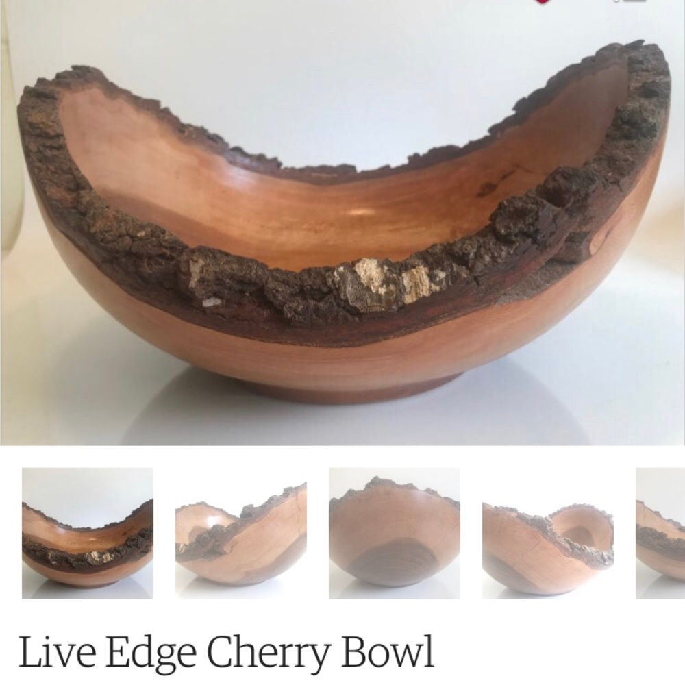 Live edge cherry bowl